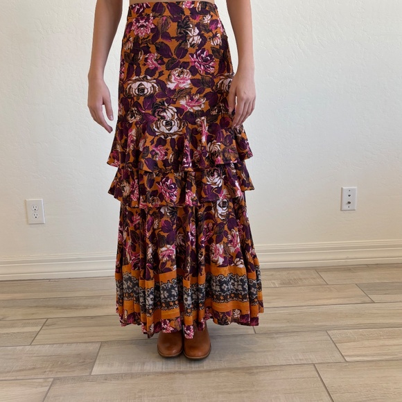 Sundance Floral Tiered Maxi Skirt, Size XS NWOT, boho - Picture 8 of 13